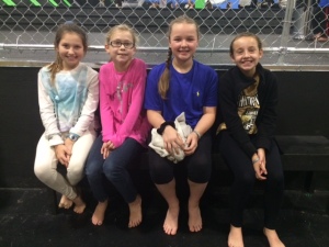 Pictured Left to Right are campers: Lydia Williams, Charlotte Theriot, Amelie Evans, Kate Rooks